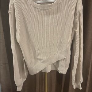 Lululemon Athletica Cream Ribbed Sweater